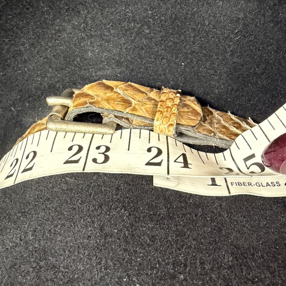 Eric Javits Black Felt Fedora Hat Genuine Python Band Buckle - Picture 8 of 9